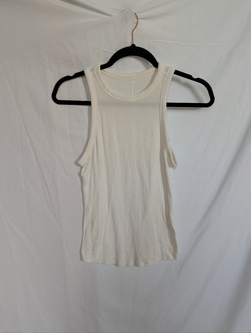 lululemon athletica Women's White Ribbed Tank Top